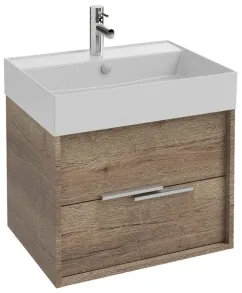 Тумба под раковину Jacob Delafon Vivienne 60 см, корпус дуб табак, фасад дуб табак, без ручек, EB1583-E52-E52
