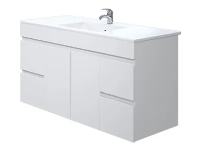 Тумба Mirsant Next 120 подвесная MRM0034 двухдверная с 4-мя ящиками