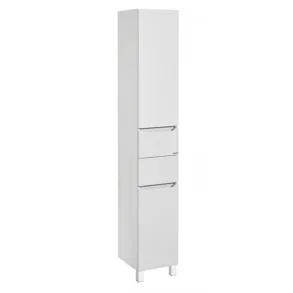 Пенал универсальный Aquaton Дакота 1A203203DAAY0 35 см с корзиной, фасад белый, корпус выбеленное дерево