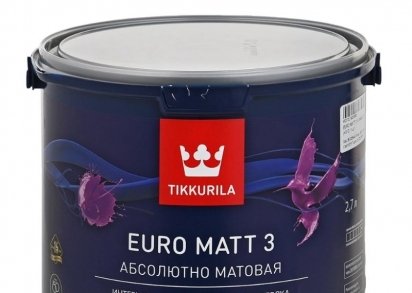 Краска интерьерная Тиккурила (Tikkurila) EURO MATT 3 C гл/мат 9л
