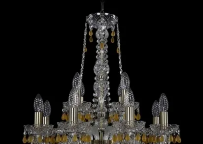 Подвесная люстра Bohemia Ivele 1410/8+4/195/h-63 Pa V1003