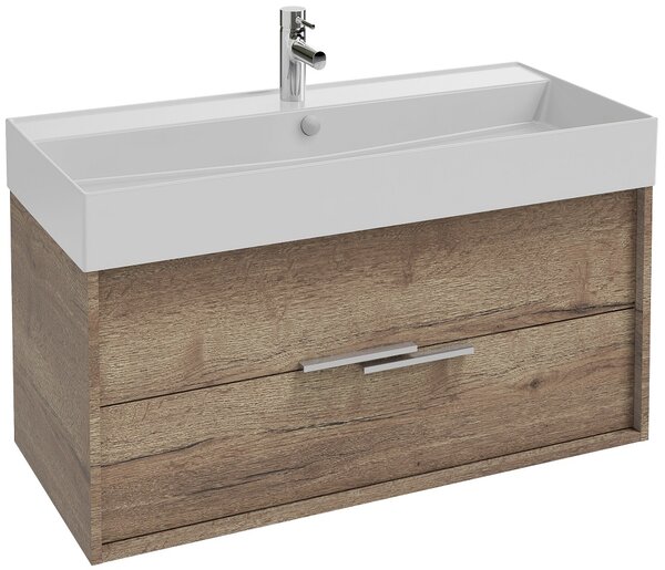 Тумба под раковину Jacob Delafon Vivienne 100 см, корпус дуб табак, фасад дуб табак, EB1585-E52-E52